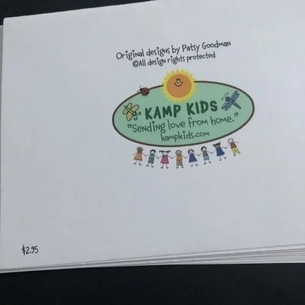 Patsy Card Shop Kamp Kids Sending Love 6 Cards + Envelopes With Envelopes New